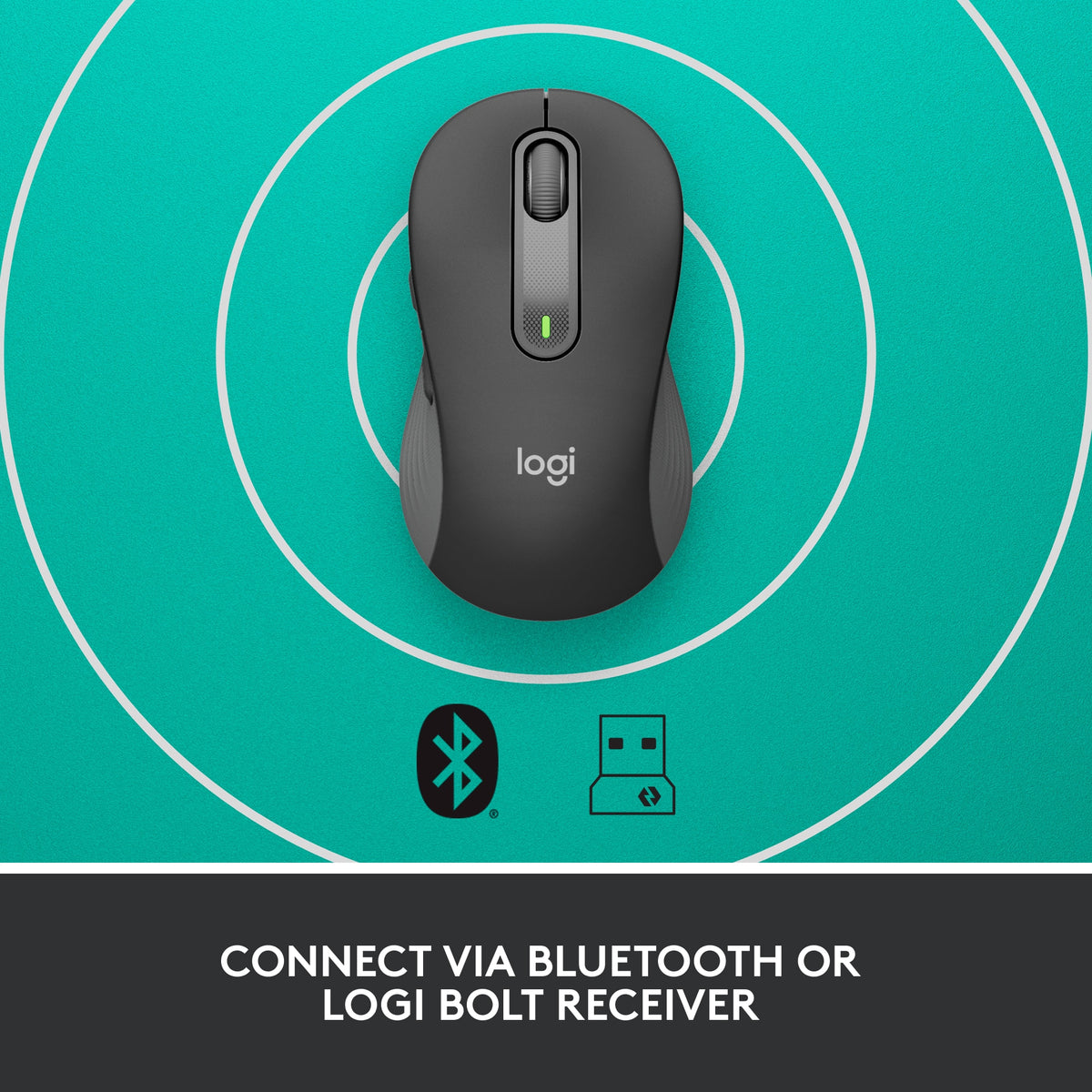 Logitech - Signature M650 L for Business Wireless Optical Mouse For Large Sized Hands - Wireless - Graphite