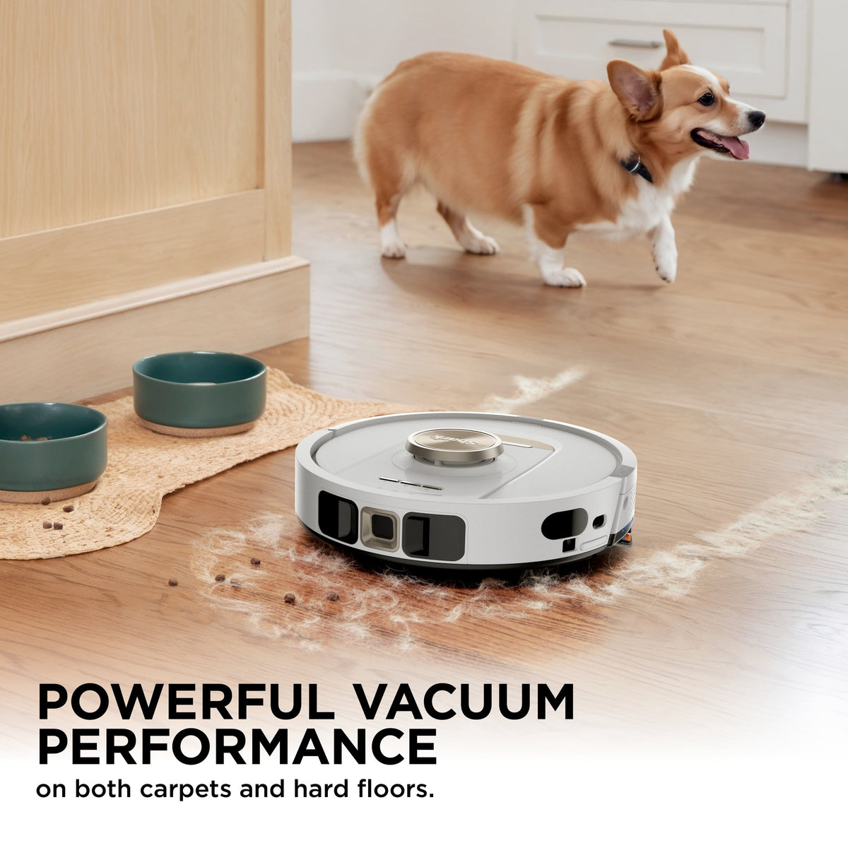 Shark - Stratos 2-in-1 Robot Vacuum & Mop With 25+ Hands-Free Features & NeverTouch Self-Cleaning Base - White