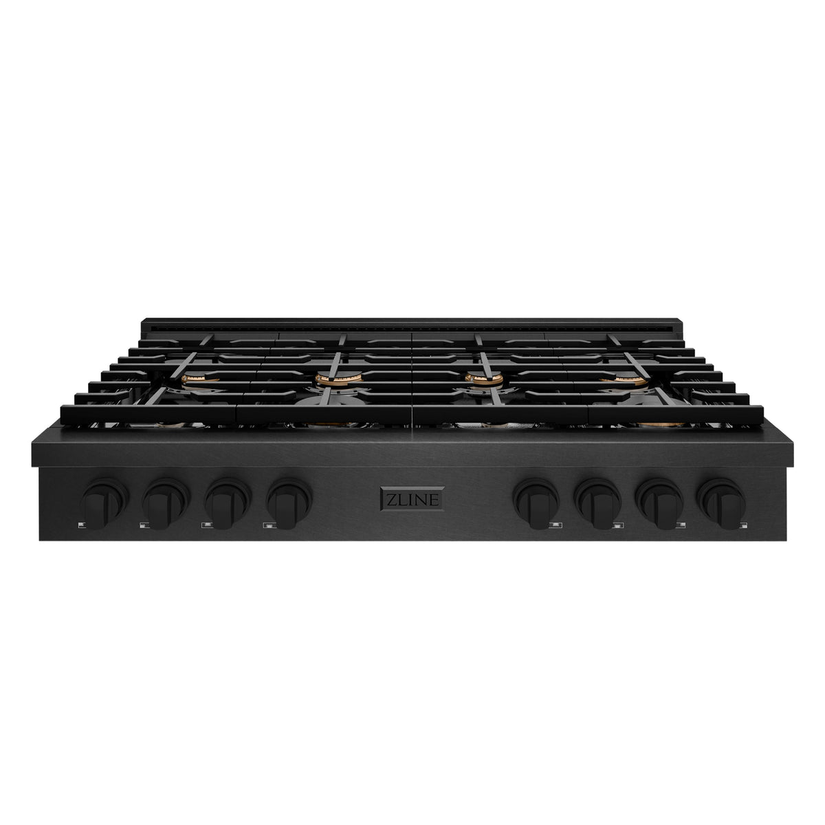 ZLINE - 48 in. Wide 8 Burner Paramount Gas Rangetop with  and Porcelain Cooktop in Black Satin Steel (SRTBS-BR-48) - Black Satin Stainless Steel