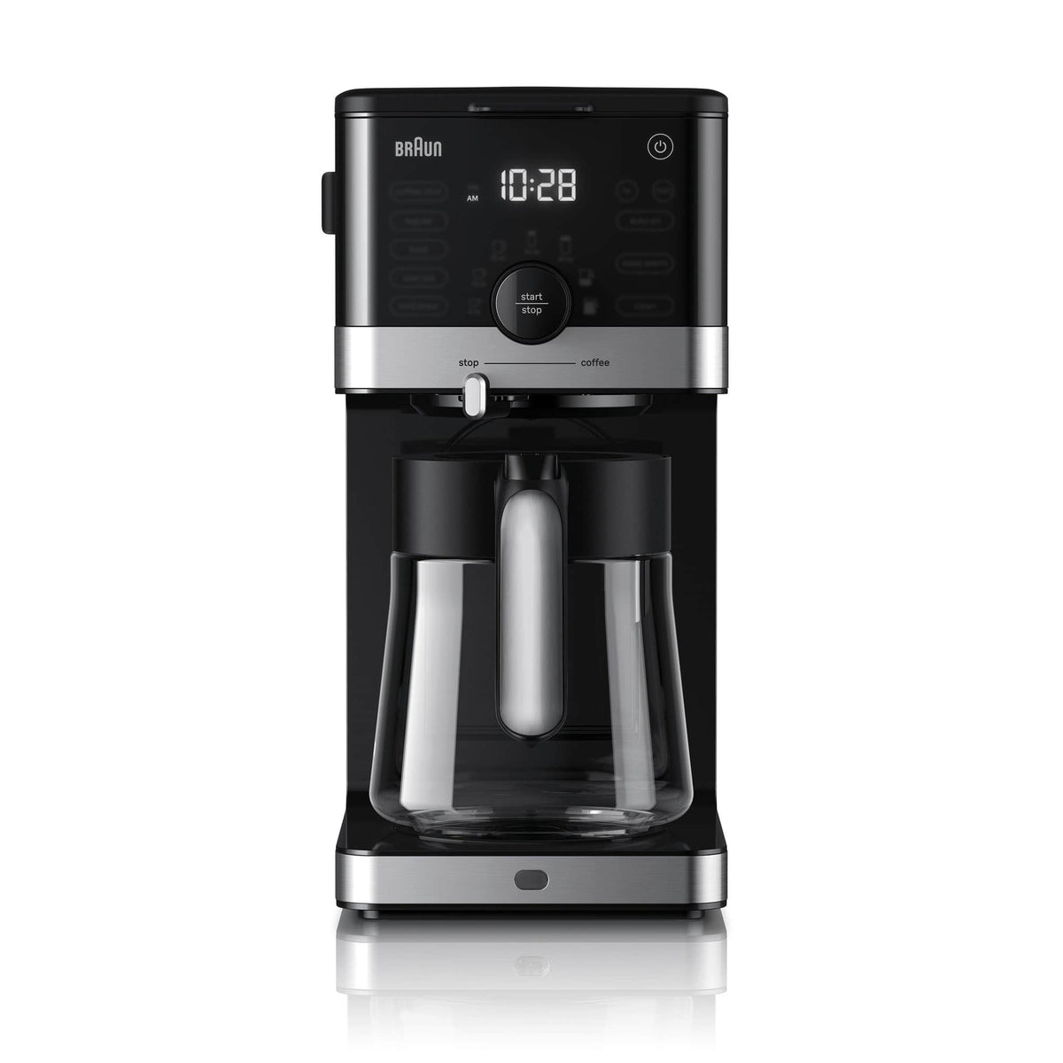 Braun - OptiBrew Pro 10 Cup Drip Coffee Maker with Milk Frother & Cold Brew - Stainless Steel