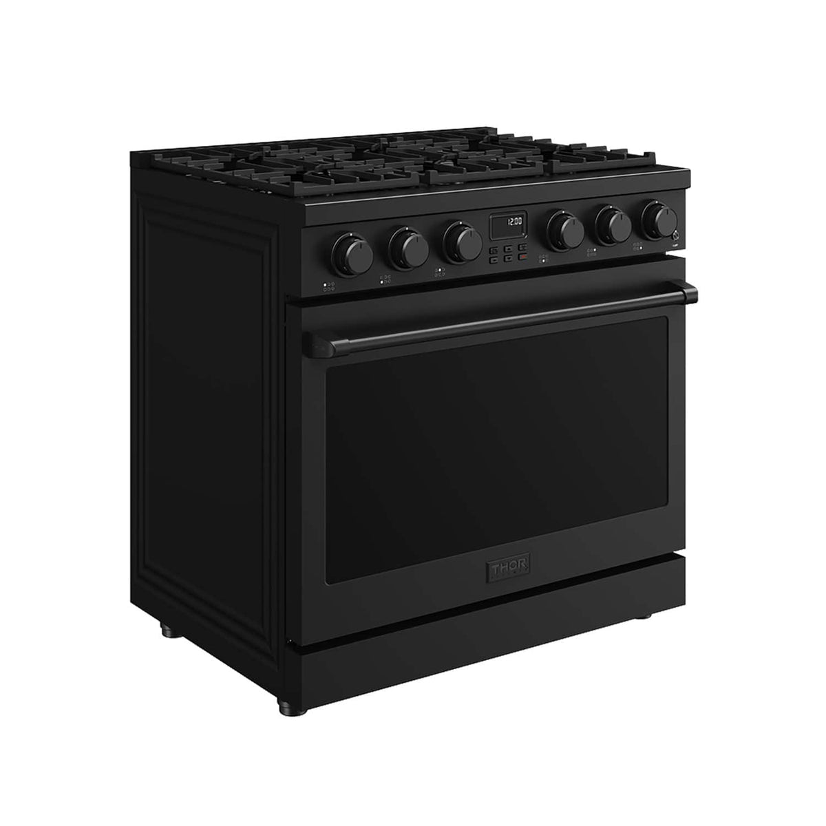 Thor Kitchen - 6.0 Cu. Ft. Freestanding LP Gas Convection Range - Matte Black