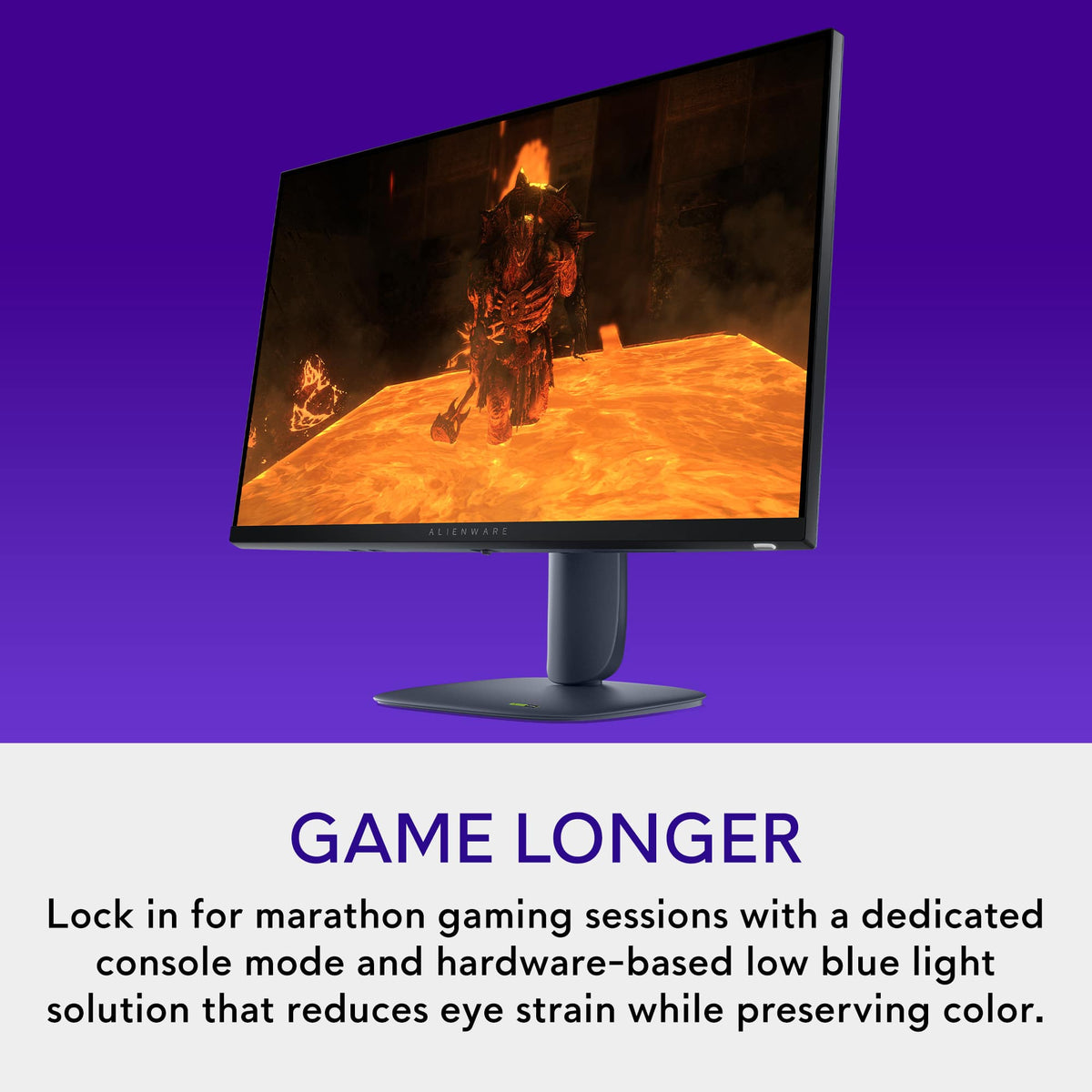 Alienware - AW2725DM 27" IPS LED QHD 180Hz 1ms FreeSync and G-Sync Compatible Gaming Monitor with HDR (HDMI, DisplayPort, USB) - Interstellar Indigo