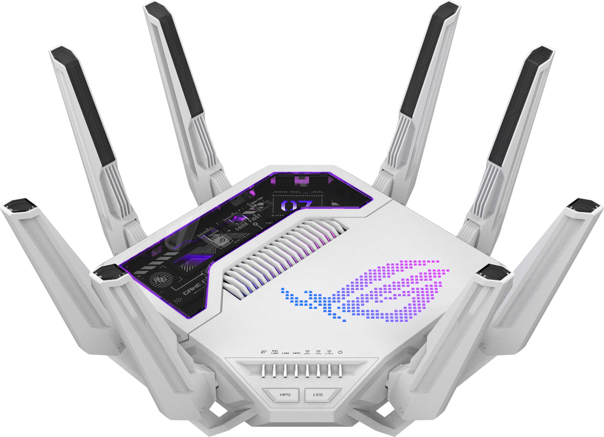 ASUS - ROG Rapture GT-BE19000AI Tri-Band Wi-Fi 7 Gaming Router - White