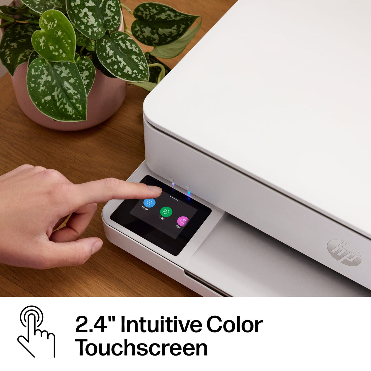 HP - Envy 6165 Wireless AI-Enabled All-in-One Inkjet Printer with 6 months of Instant Ink - White