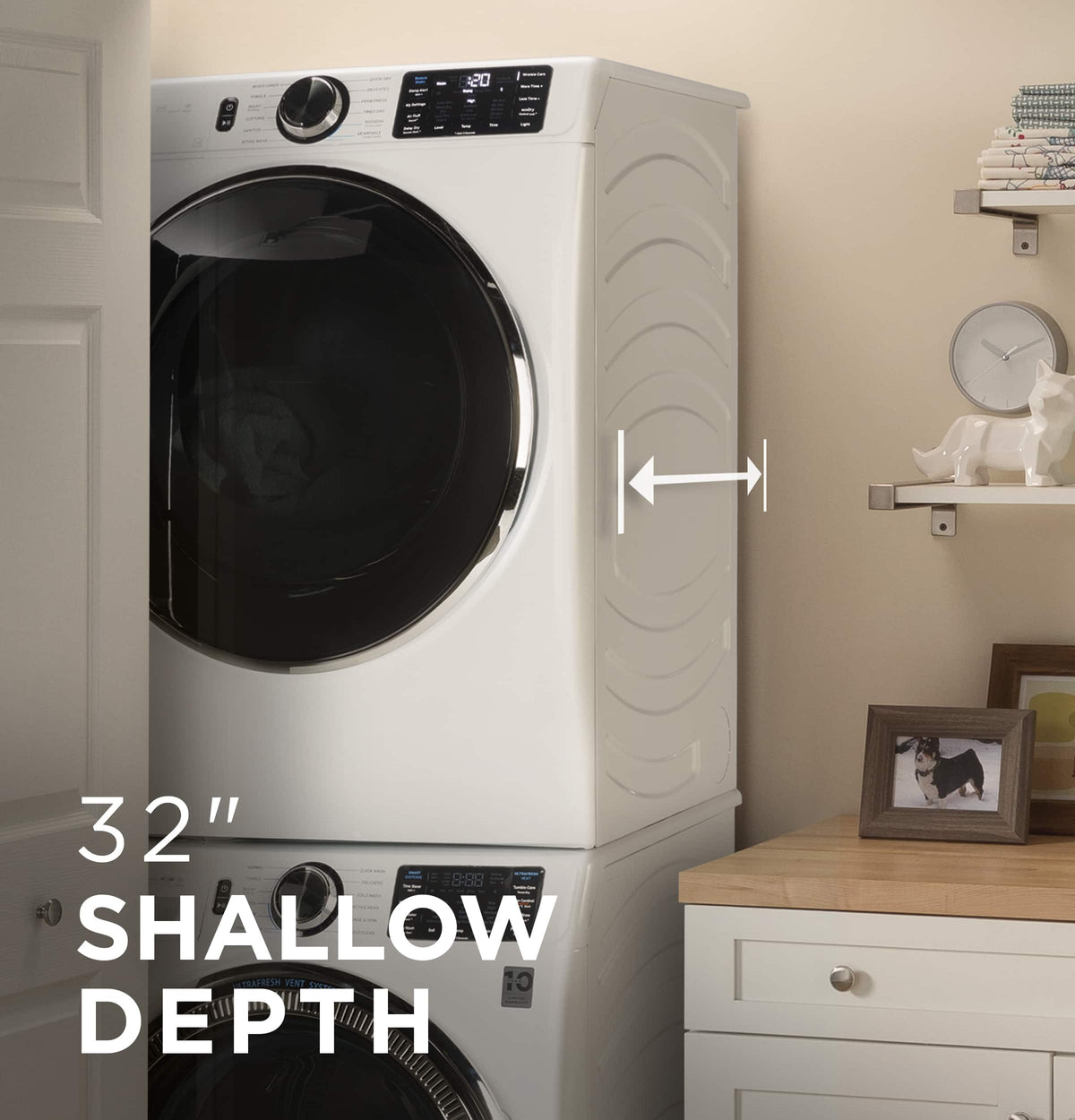 GE - 5.0 Cu. Ft. Stackable Smart Front Load Washer with Steam, SmartDispense and Odorblock Ultra Fresh Vent System - Carbon Graphite