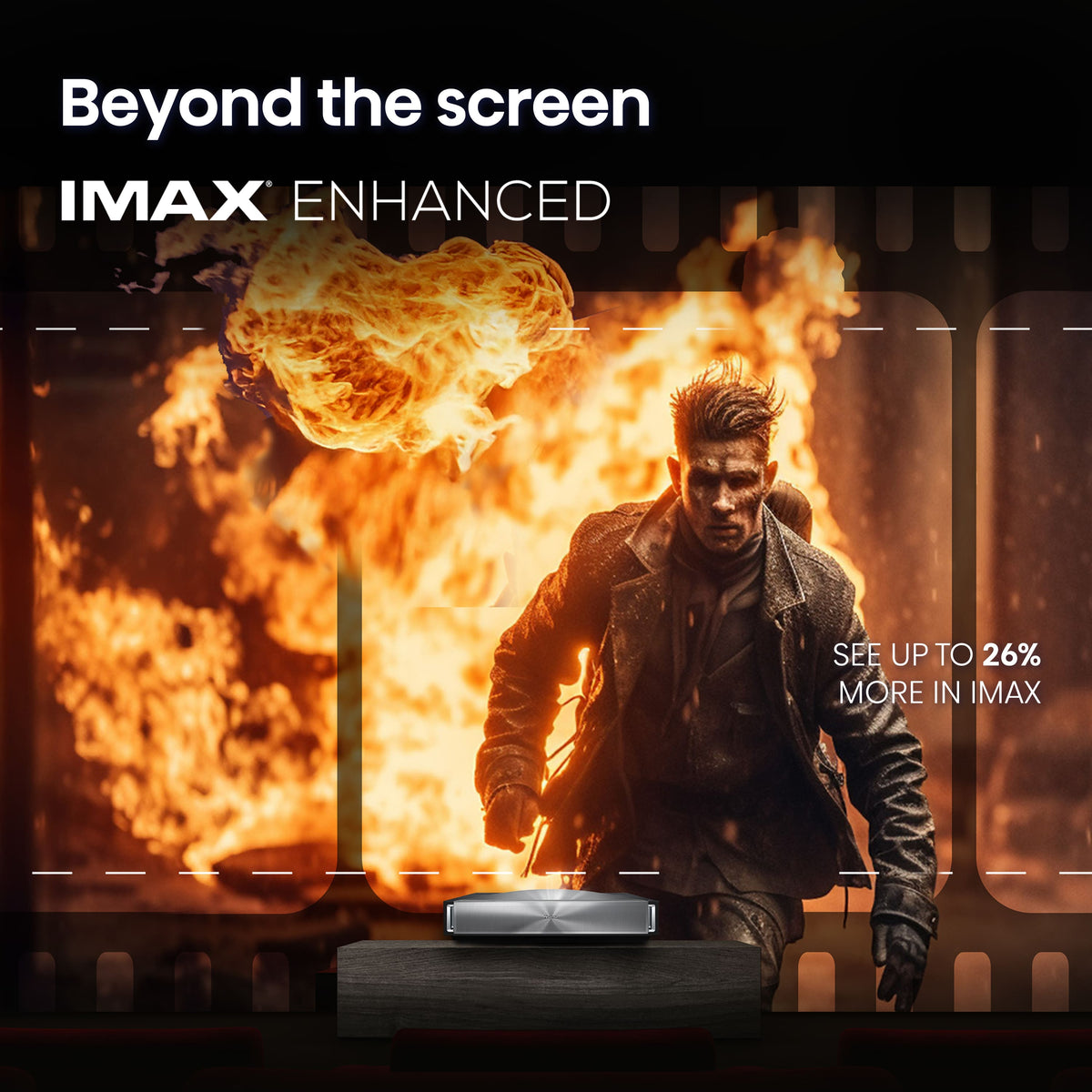 Hisense - Hisense-PX4 Pro Triple Laser Smart UST Projector,3500 Lumens,IRIS,80"-200",4K,DLP,HDR,IMAX Enhanced,Dolby Vision/Atmos - Gray