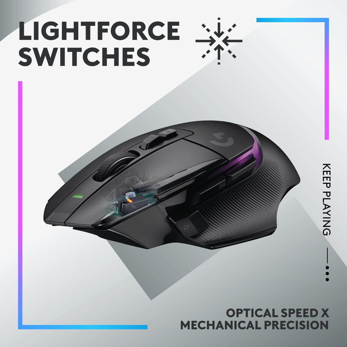 Logitech - G502 X PLUS LIGHTSPEED Wireless Optical Gaming Mouse with HERO 25K Sensor - Wireless - Black