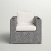 Elegant Patio Chair With Cushions - Gray