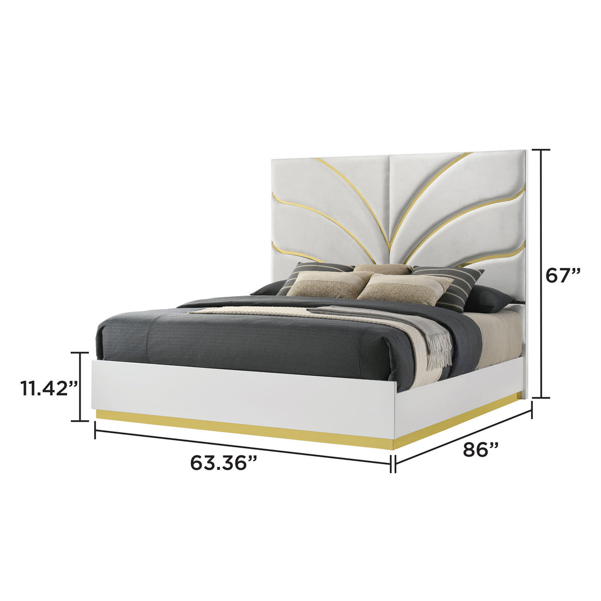 Giovanni - Cama con cabecero tapizado de gran tamaño