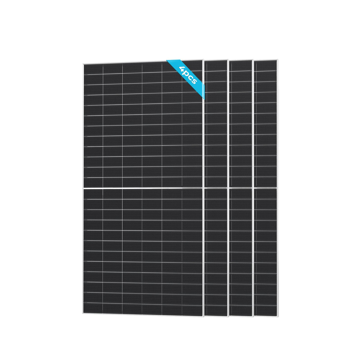 Renogy - 2pcs 590-Watt Bifacial 12V 16BB N-Type Monocrystalline Solar Panel 1180W Back-up Power for Off-Grid RV, High Efficiency - Black
