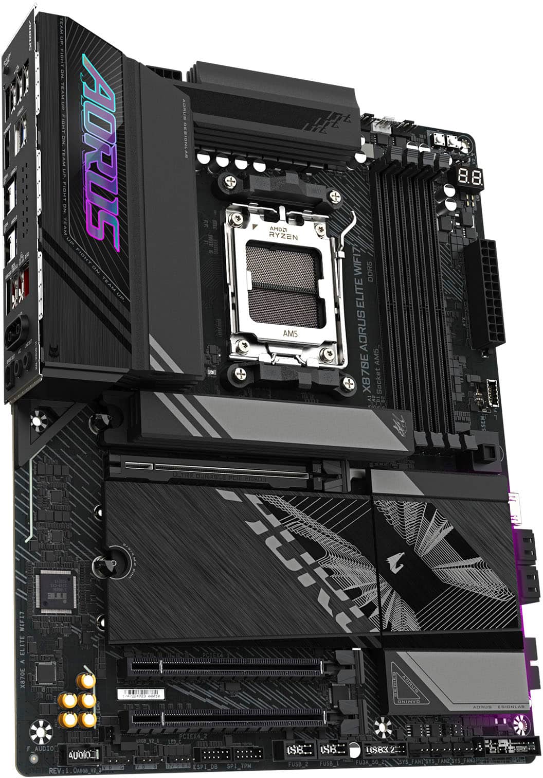 GIGABYTE - X870E AORUS ELITE WIFI7 (Socket AM5)AMD X870E ATX DDR5 Wi-Fi 7 Motherboard - Black