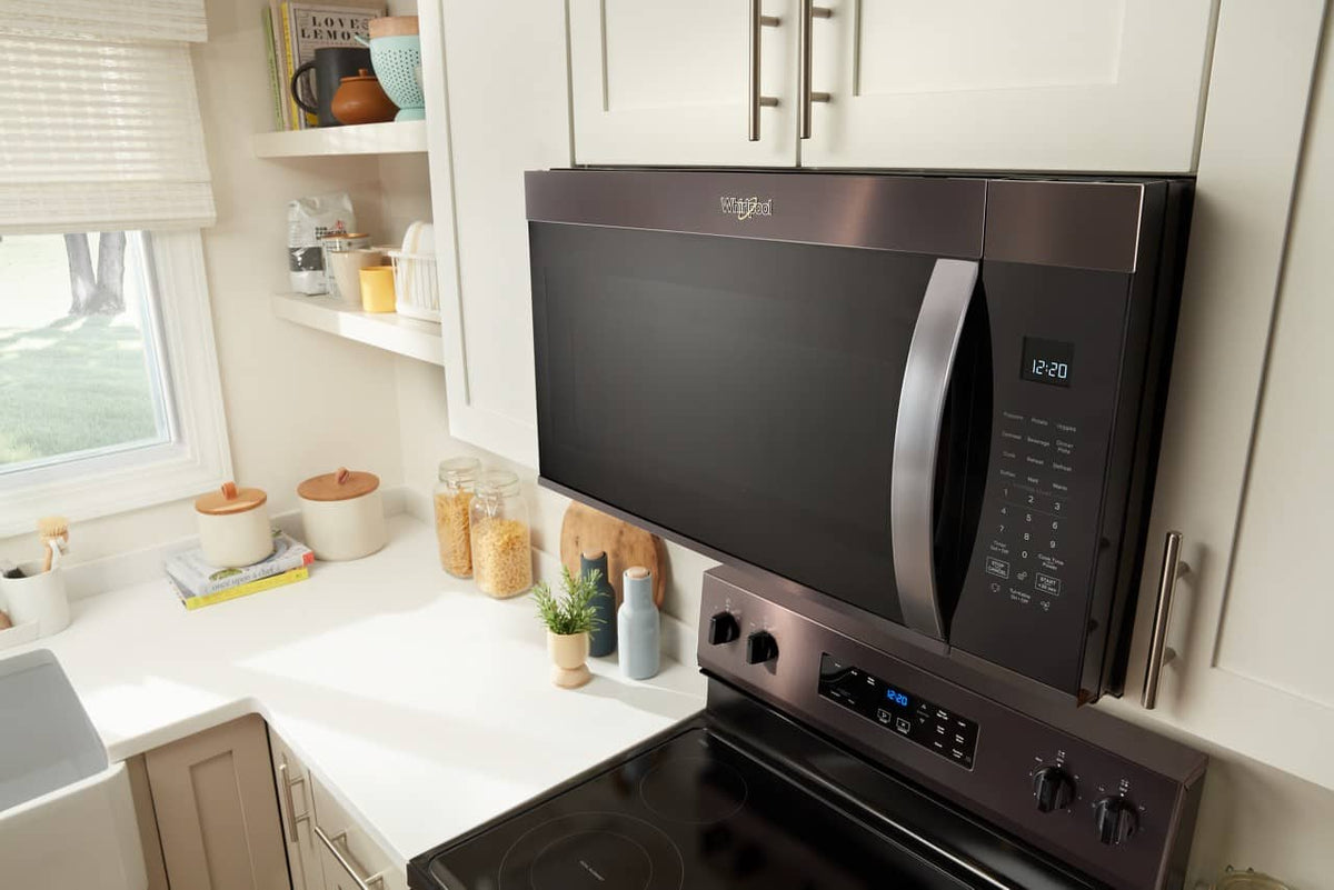 Whirlpool - 1.9 Cu. Ft. Over-the-Range Microwave with Sensor Cooking - Black Stainless Steel