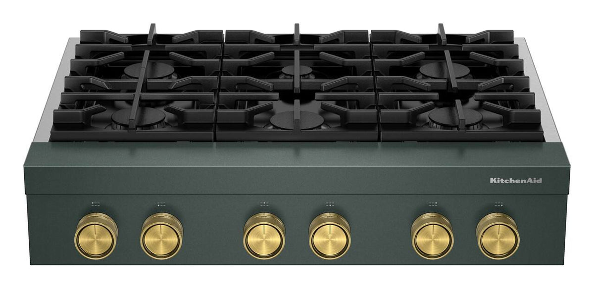 KitchenAid 36-inch 6-Burner Gas Commercial-Style Rangetop - Juniper