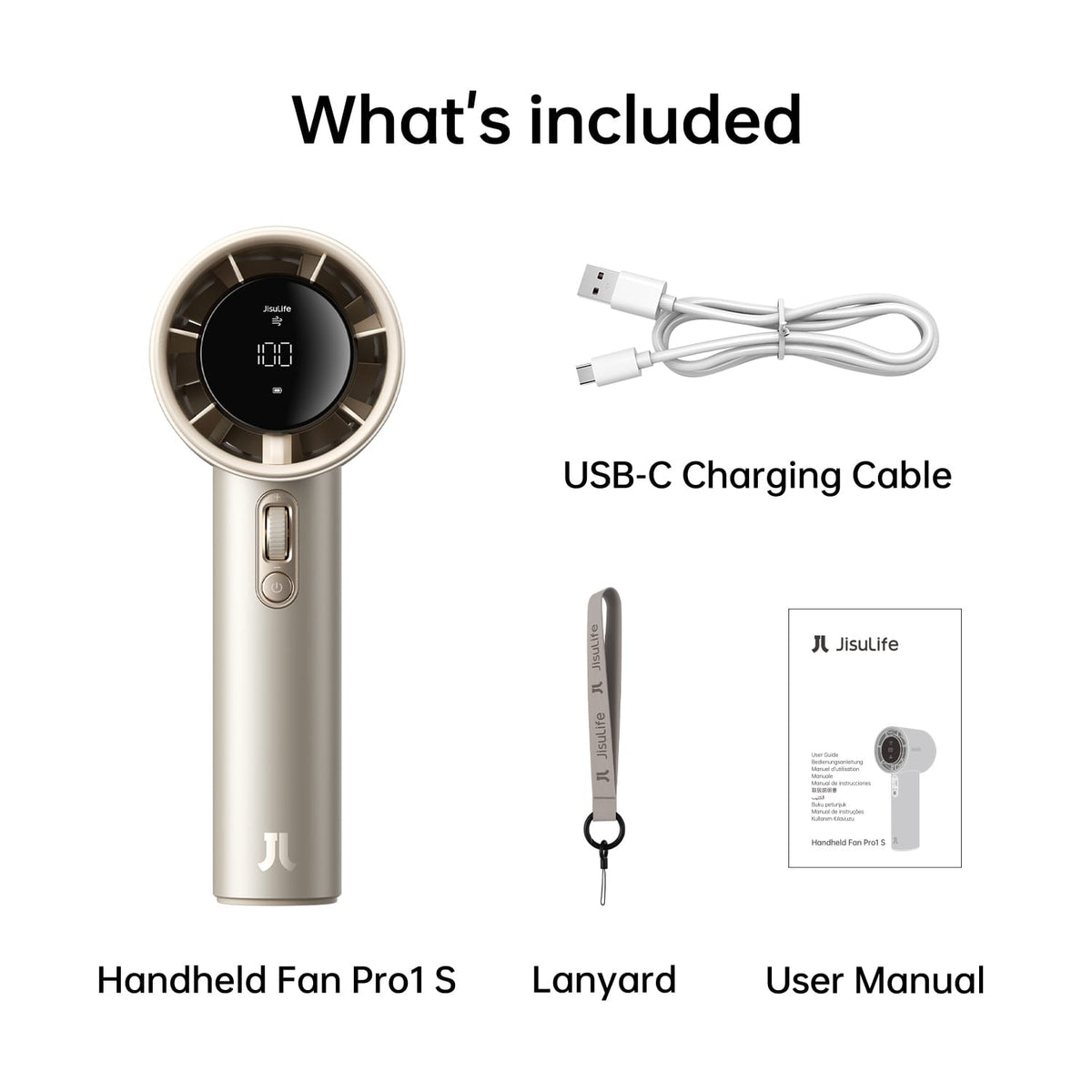 Jisulife - Handheld Fan Pro1 S - Light Brown
