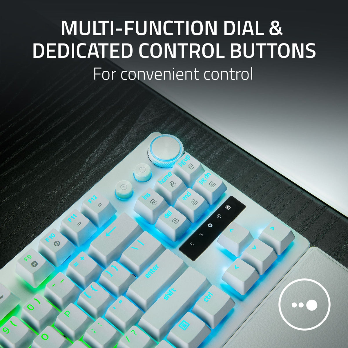 Razer - Huntsman V3 Pro TKL Wired Analog Optical Linear Switch Gaming Keyboard with Snap Tap - White