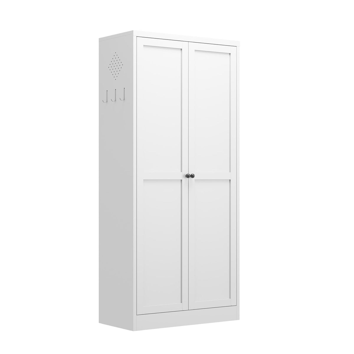 Armario de cocina con despensa, almacenamiento ajustable con 4 estantes, organizador de despensa resistente e independiente - Blanco