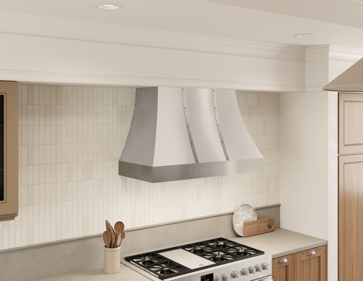 Zephyr - 36 inches - Externally Vented & Externally Vented - Shell Range Hood - Stainless Steel