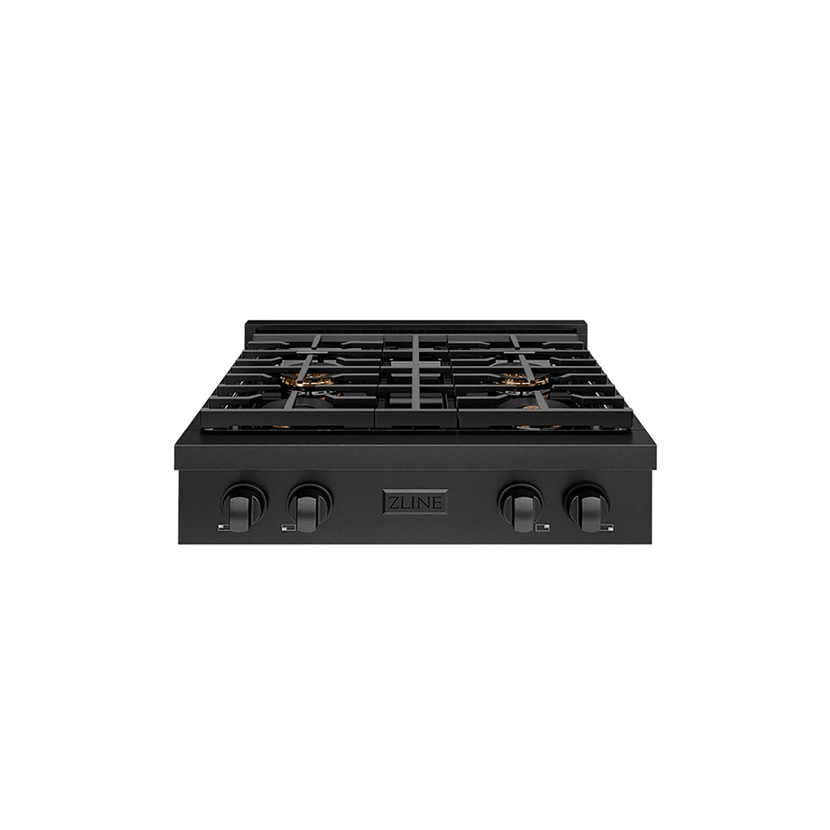 ZLINE - 30 in. Wide 4 Burner Paramount Gas Cooktop DuoPro Cooktop in Black Stainless Steel (PSRTB-30) - Black Stainless Steel
