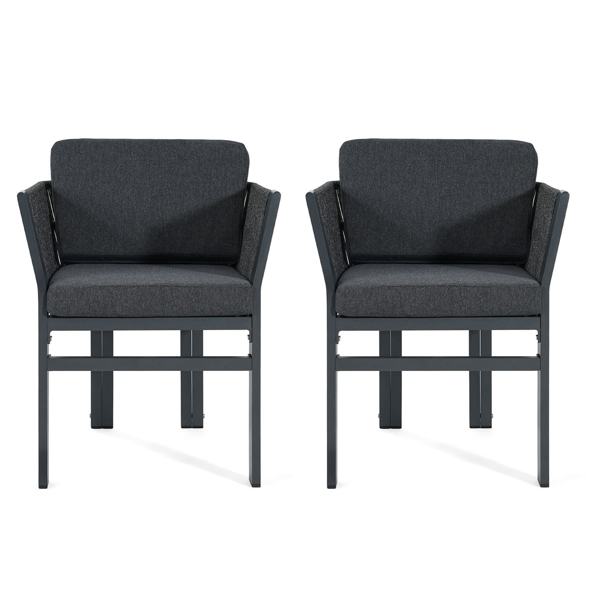 Outdoor Dining Chair, All-Weather Patio Seating For Backyard (Set of 2)