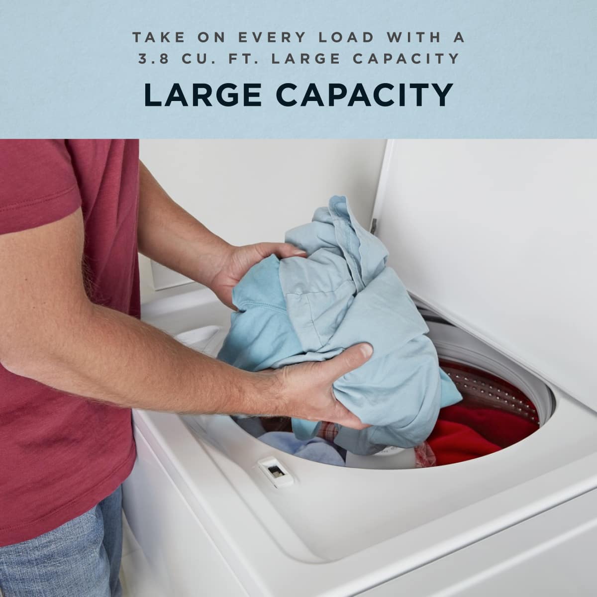 Amana - 3.8 Cu. Ft. High Efficiency Top Load Washer with with High-Efficiency Agitator - White
