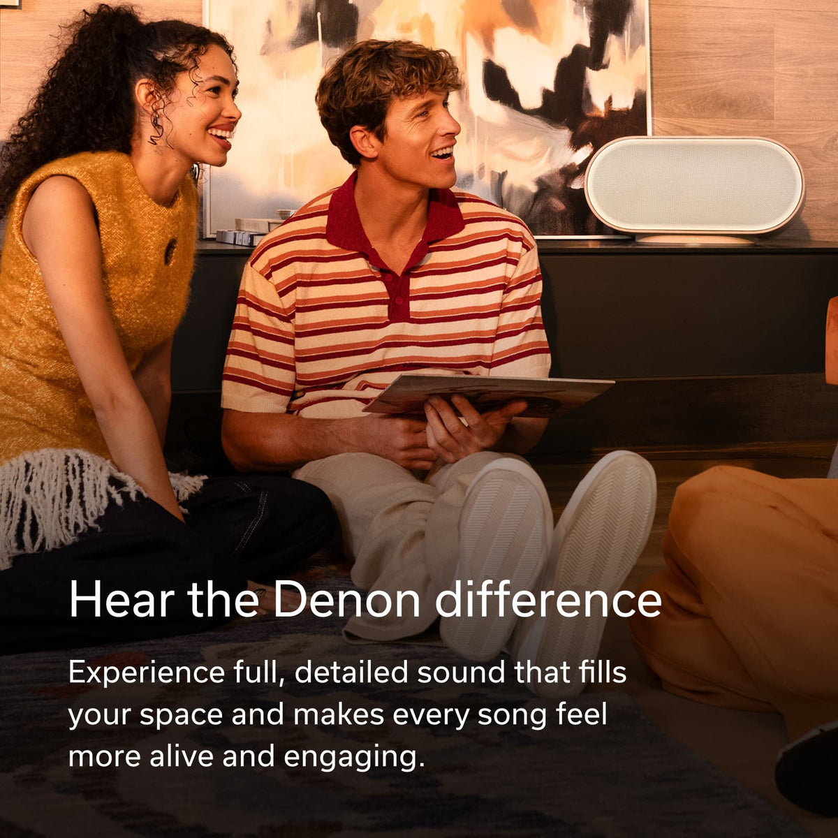 Denon - HOME 600 Wireless Smart Speaker - Stone