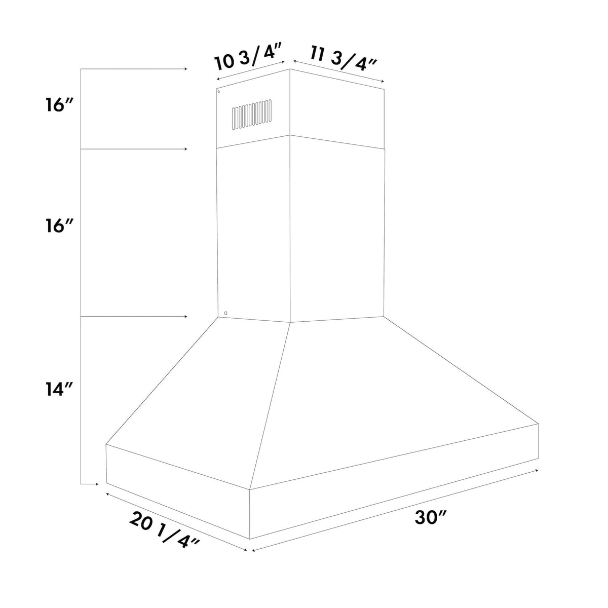 ZLINE - 30 inches - Externally Vented - Wall Range Hood - Stainless Steel