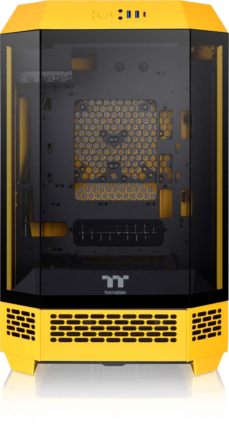 Thermaltake - The Tower 300 Micro ATX PC Case - Bumblebee Yellow