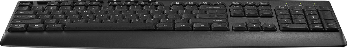 Best Buy essentials™ - Full-size Wireless Membrane Keyboard and Mouse Bundle with USB Receiver - Black