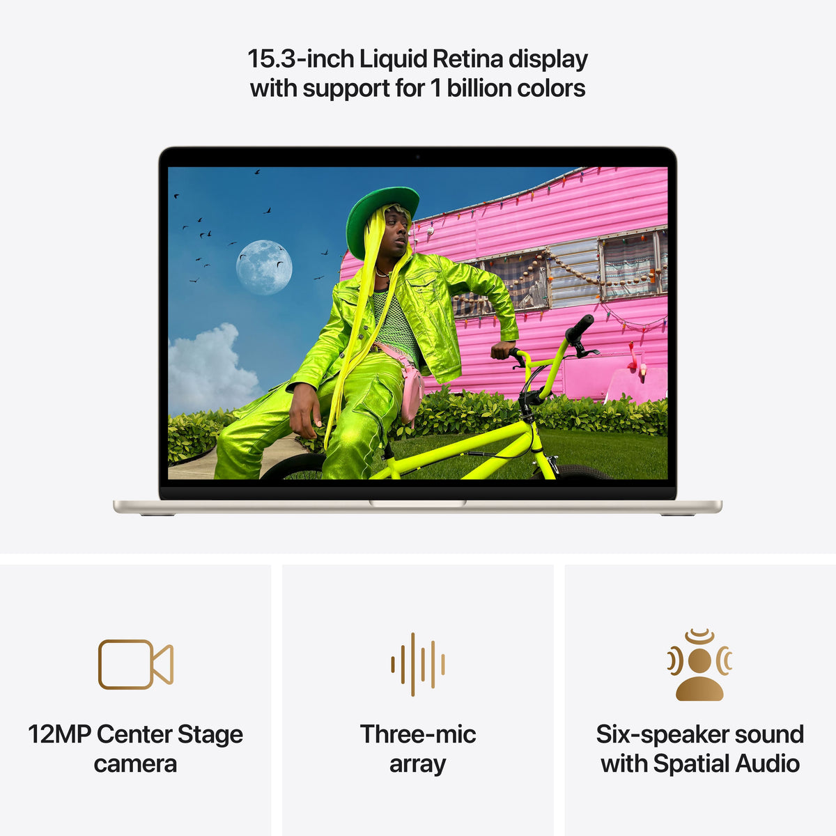Apple - MacBook Air 15-inch Laptop - M5 chip with 10-core CPU and 10-core GPU - 24GB Memory - 1TB SSD - Starlight