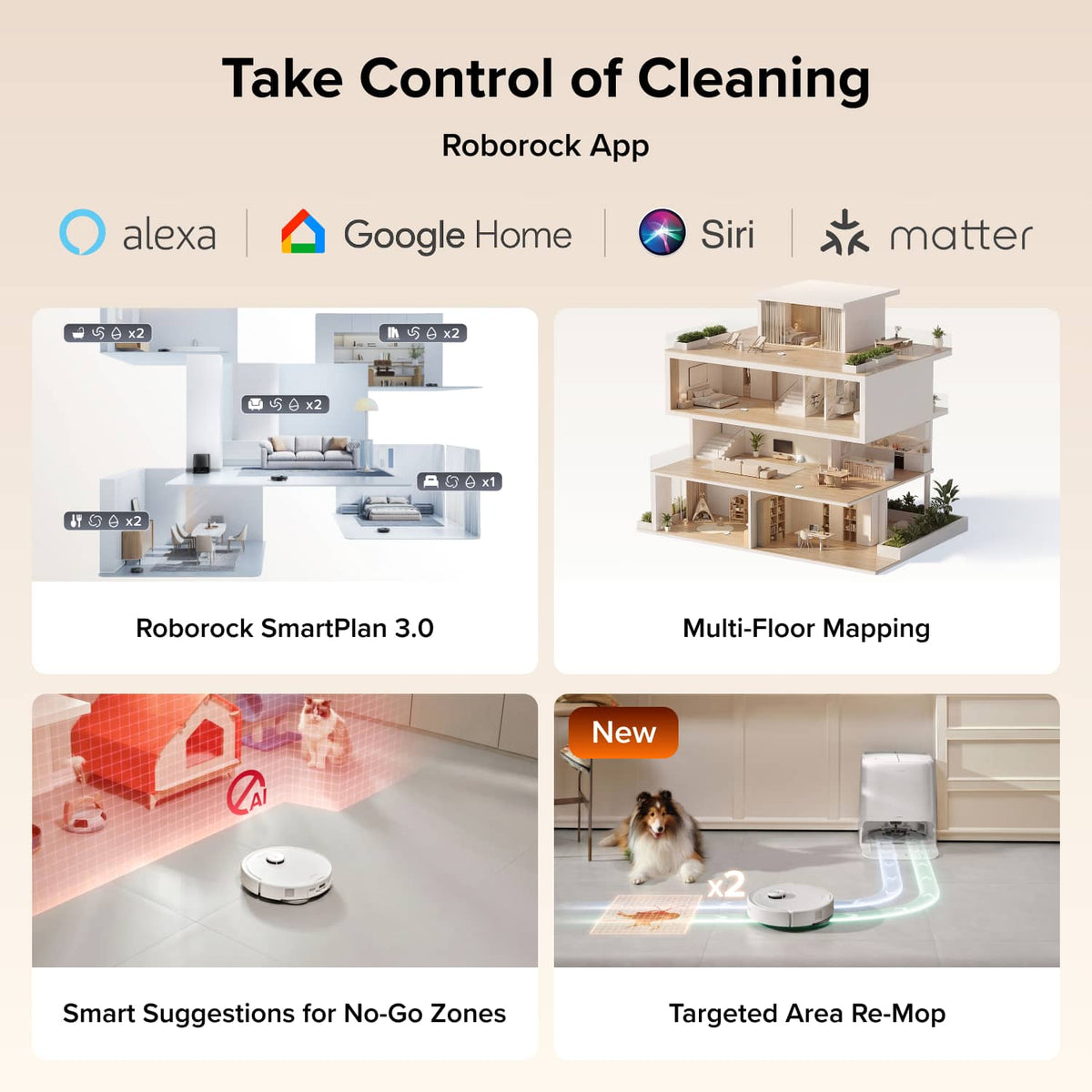Roborock - Qrevo 2 ProX Robot Vacuum and Mop with 25,000Pa Suction - White