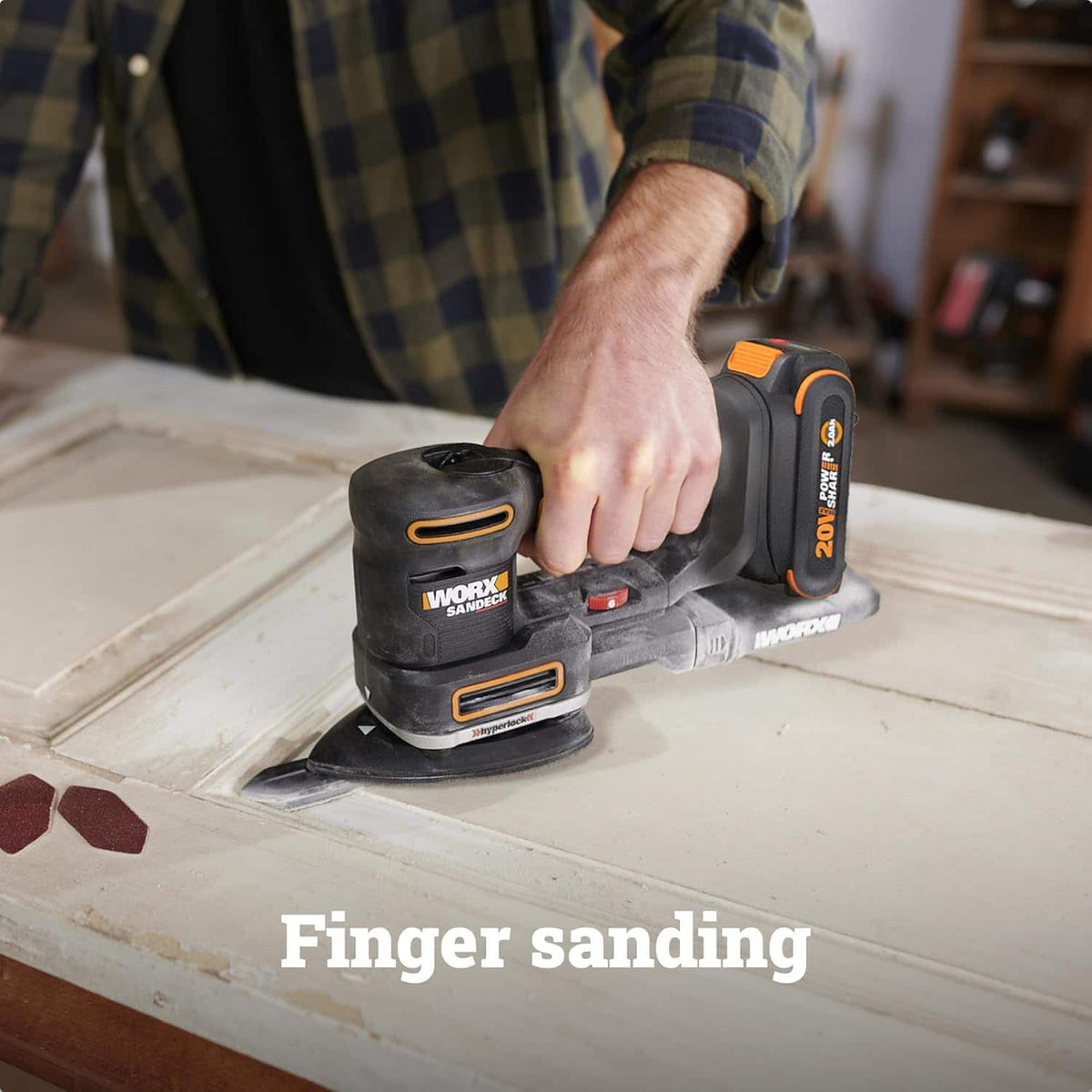 WORX - WX820L 20V PowerShare Sandeck 5-in-1 Cordless Multi-Sander - Black