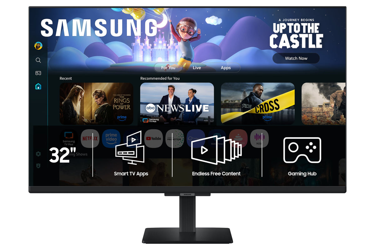 Samsung - 32" M5 (M50F) FHD Smart Monitor with Built-in Speakers - Black