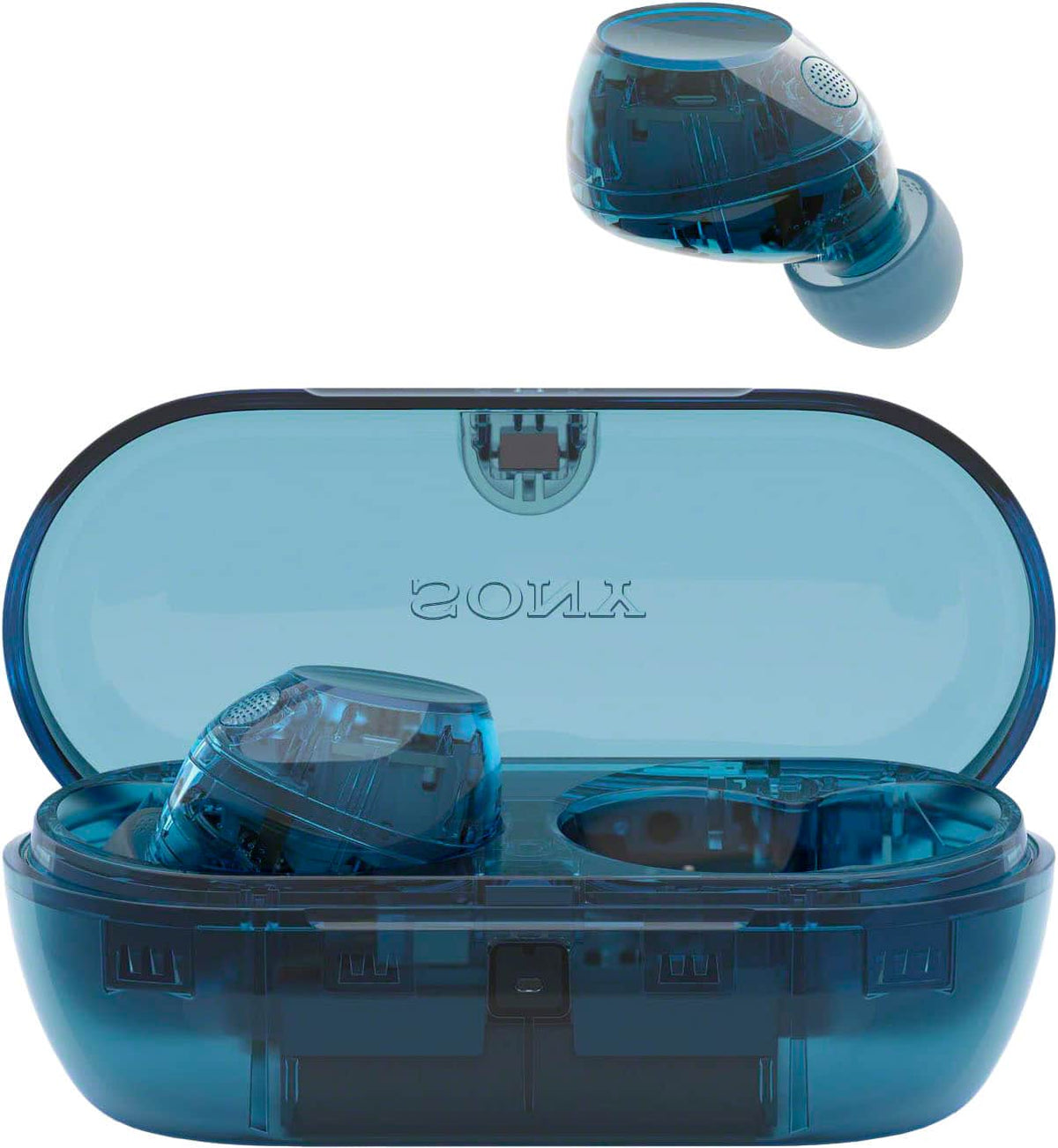 Sony - WF-C710N Truly Wireless Noise Cancelling Earbuds - Glass Blue