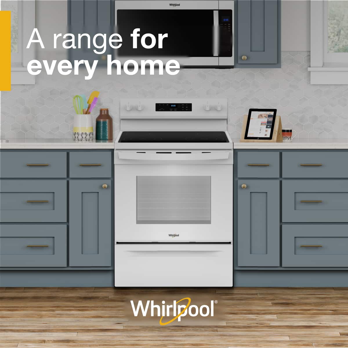 Whirlpool - 30 in. Wide 4 element 5.3 cu. ft. Freestanding Electric Range with No Preheat Mode - White