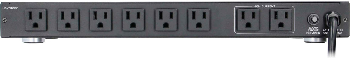 Ethereal - HELIOS 8-Outlet Unlimited Joules Surge Protector - Black Brushed Aluminum