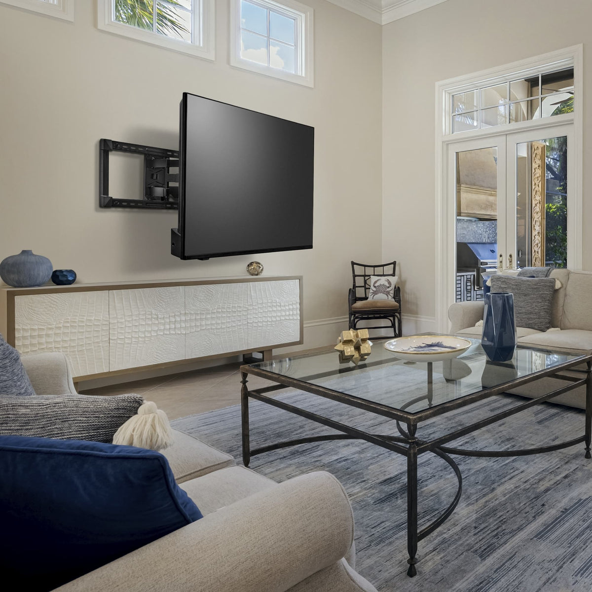 Insignia™ - Full-Motion TV Wall Mount for Most 42"–90" TVs — Extends 22" - Black