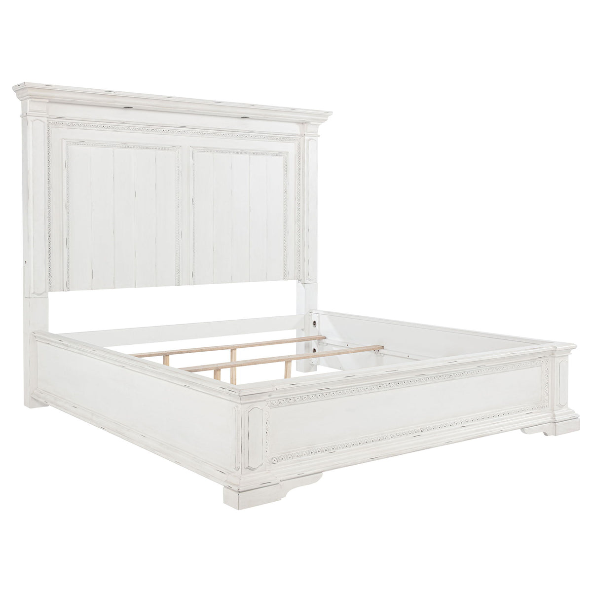 Cama con panel de luz LED y diseño tradicional