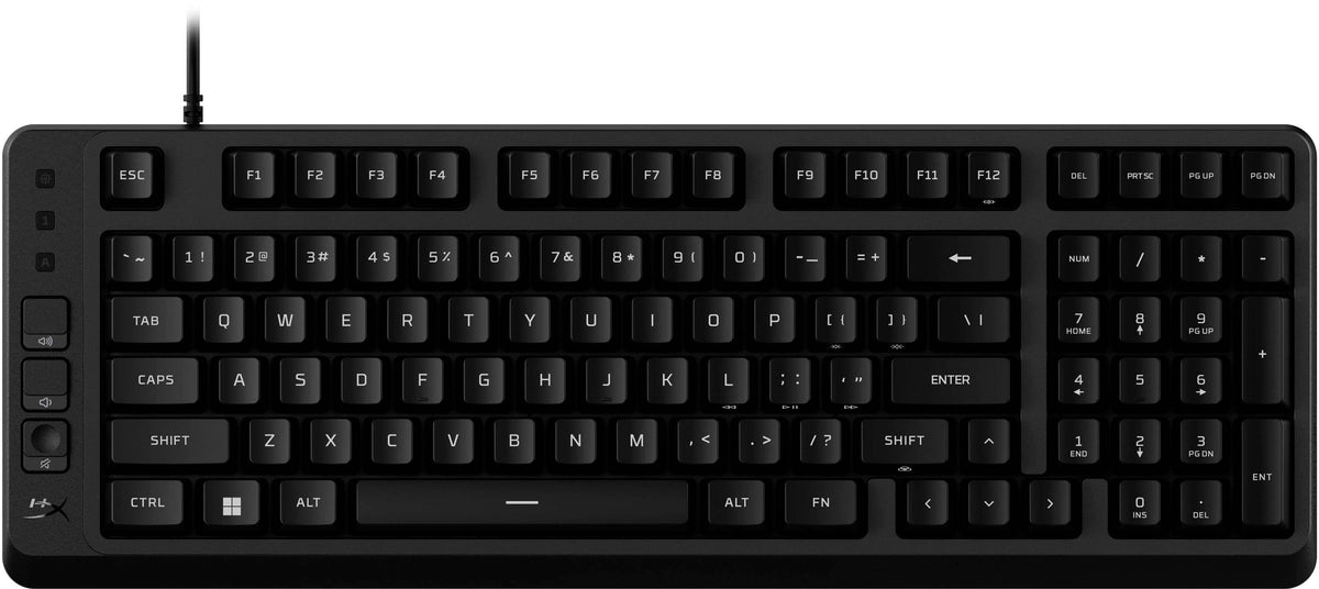 HyperX - Eve 1800 Compact Wired Membrane Gaming Keyboard with RGB Back Lighting - Black