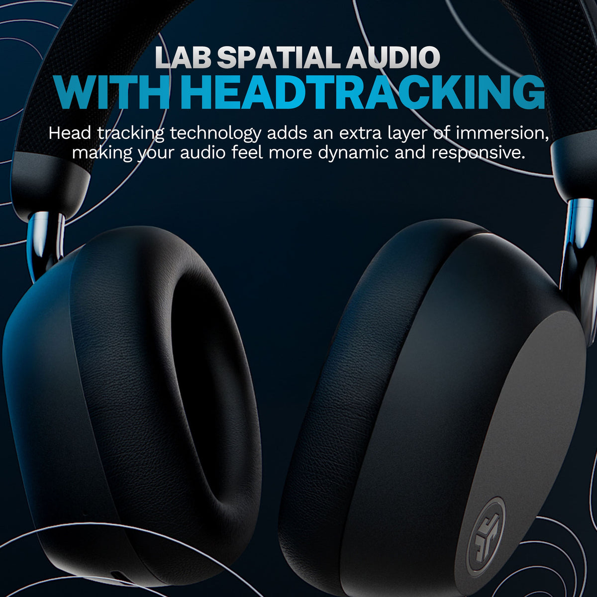 JLab - Epic Lux Lab Edition ANC Wireless Headphones – Hi-Res Compatible, Spatial Audio w/ Head Tracking & 90+ Hour Battery Life - Black