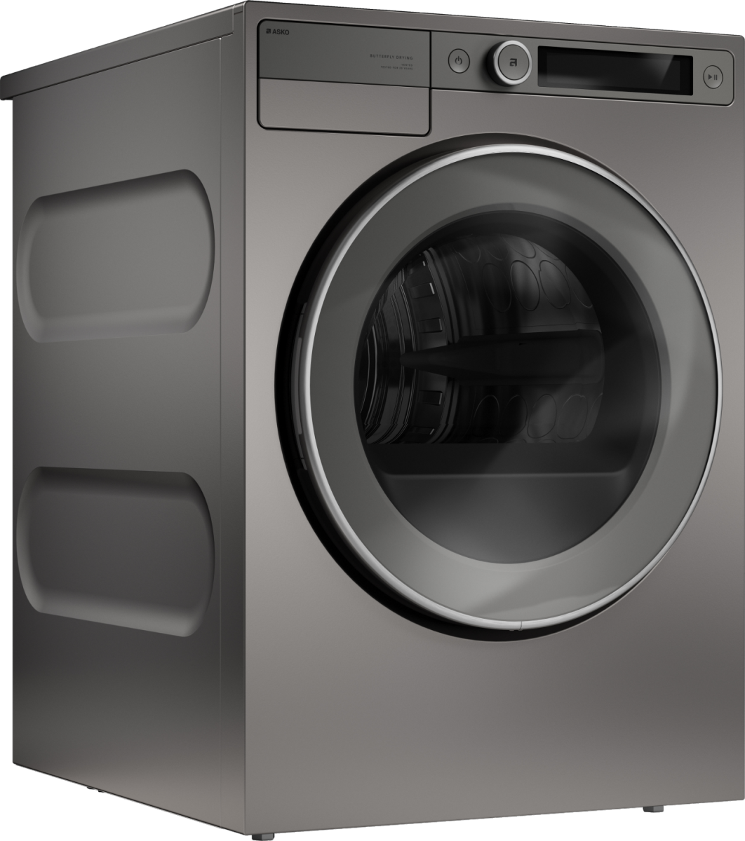 Asko - 5.2 cu. ft. Stackable Electric Vented Dryer - Butterfly Drying System, Soft Drum Technology, 18 Programs – - Titanium