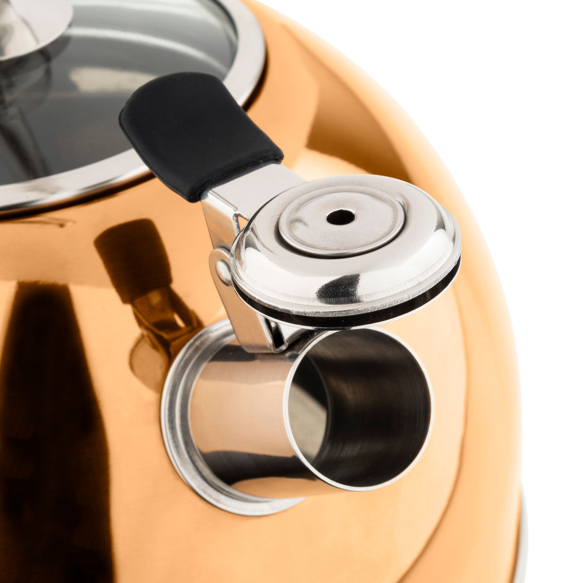 Viking - 2.6 Quart Whistling Tea Kettle with 3-Ply Base - Rose Gold