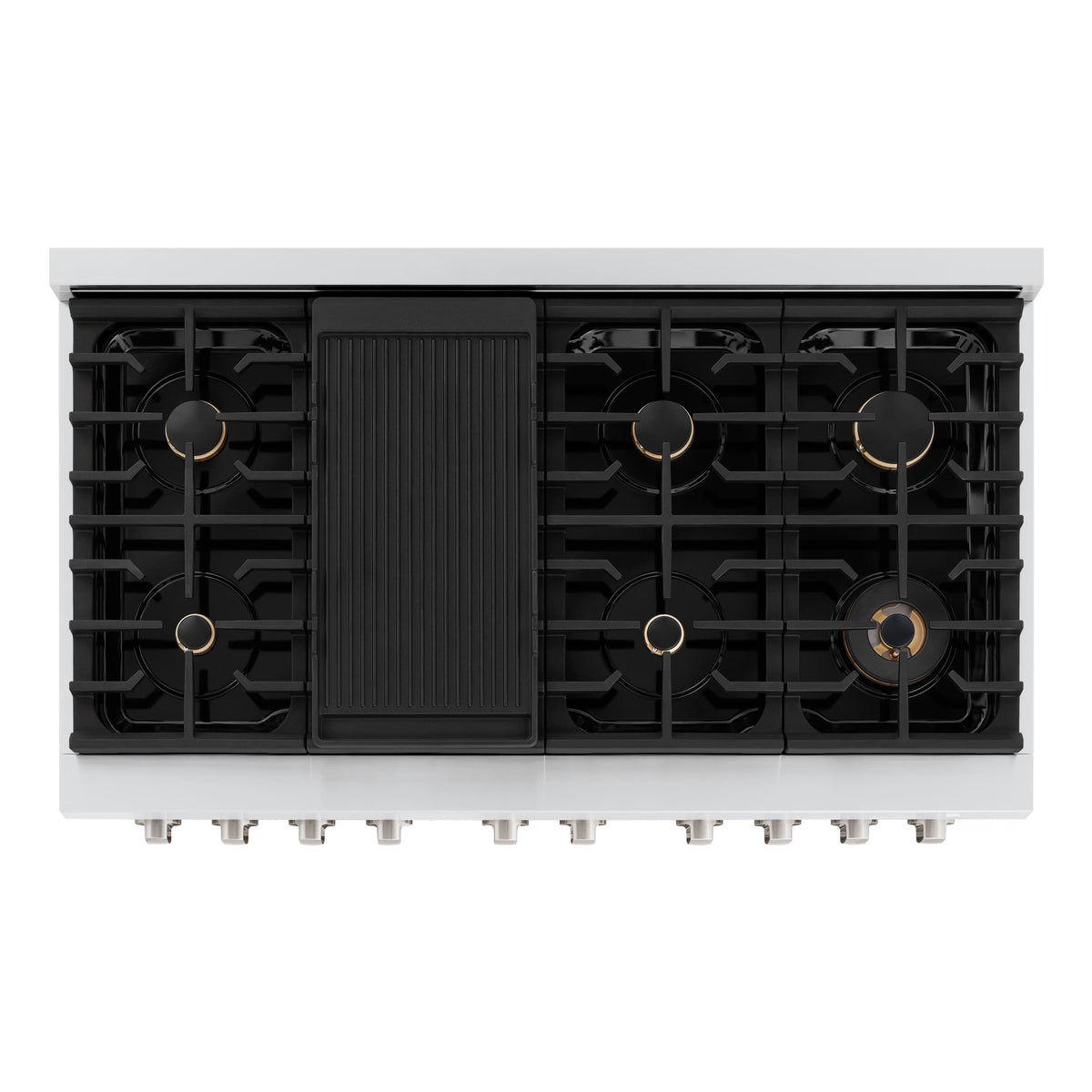 48 in. Wide 8 Burner ZLINE Paramount Double Oven Dual Fuel Range (SDR-BR-48) - Stainless Steel