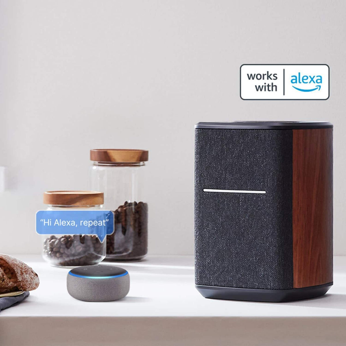 Edifier - MS50A Classic Portable Wi-Fi Speaker - Wood