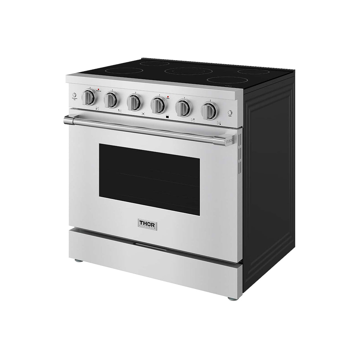Thor Kitchen - 6 Cu. Ft Freestanding Electric Convection Range - Stainless Steel