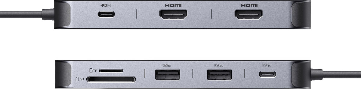 Anker - Nano USB-C Hub (8-in-1, Dual Display) - Gray