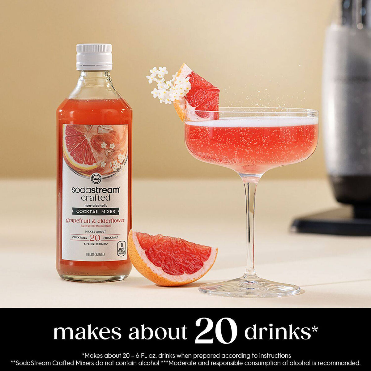 SodaStream - Crafted Mixers  Elderflower Grapefruit Drink Mix 3-Pack