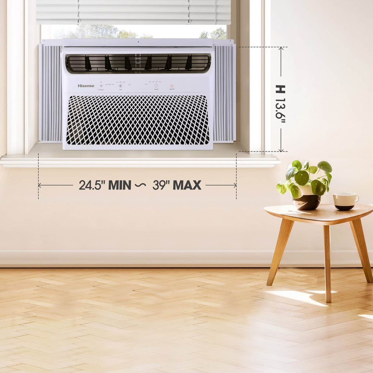 Hisense - 10,000 BTU Window Air Conditioner with Conditioner with ConnectLife App 450 Sq. Ft. with Remote - White