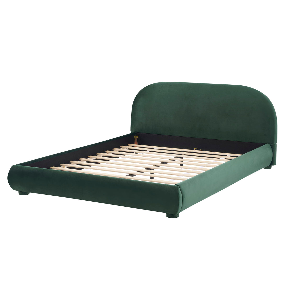Cama doble tapizada de dormitorio moderna sencilla