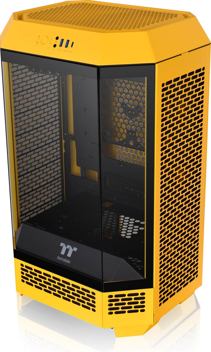 Thermaltake - The Tower 300 Micro ATX PC Case - Bumblebee Yellow