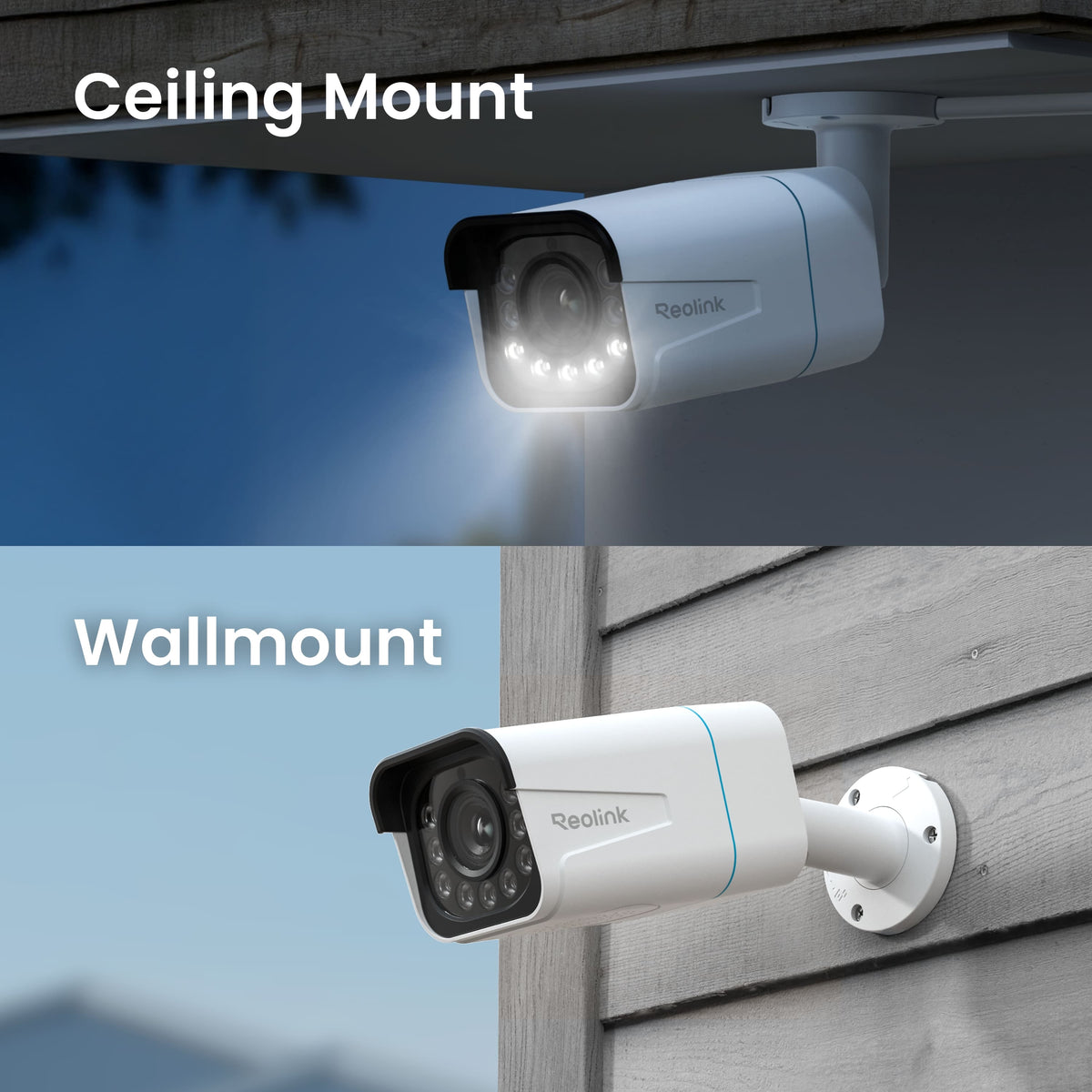 Reolink - 4K 8MP PoE Wired Outdoor Bullet Security IP Camera with 5X Optical Zoom, Color Night Vision - White